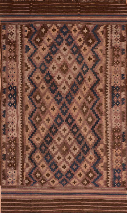 Kilim Brown Flat Woven 66 X 118 Area Rug 100-110821 Image 0