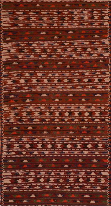 Kilim Red Flat Woven 50 X 93 Area Rug 100-110822 Image 0