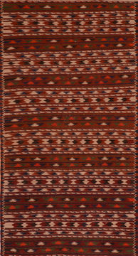 Kilim Red Flat Woven 5'0" X 9'3"  Area Rug 100-110822