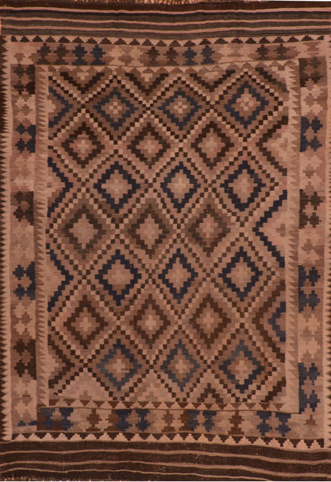 Kilim Brown Flat Woven 66 X 92 Area Rug 100-110826 Image 0
