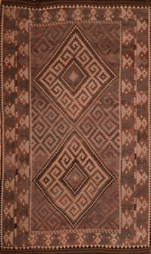 Kilim Brown Flat Woven 7'4" X 15'9"  Area Rug 100-110827