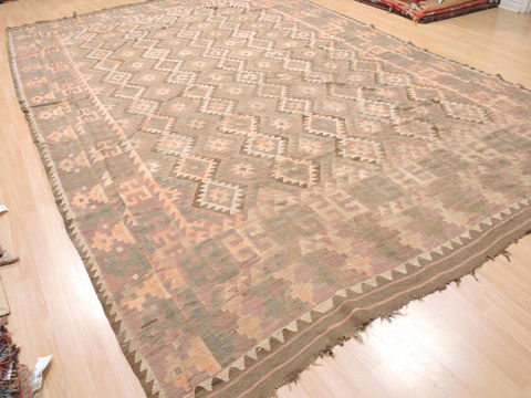 Kilim Brown Flat Woven 107 X 144 Area Rug 100-110829 Image 4