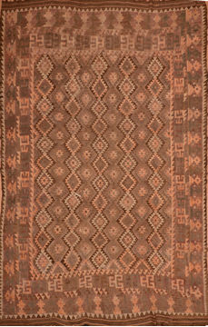 Kilim Brown Flat Woven 10'7" X 14'4"  Area Rug 100-110829