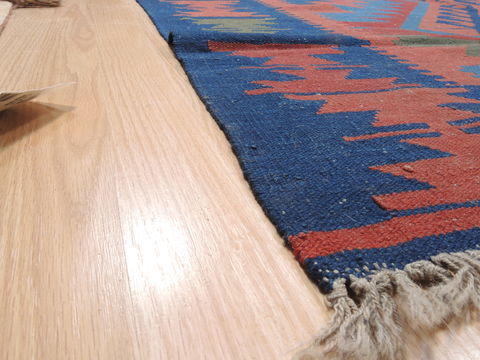 Kilim Blue Flat Woven 910 X 133 Area Rug 100-110830 Image 5