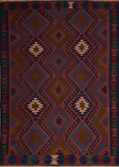 Kilim Blue Flat Woven 910 X 133 Area Rug 100-110830 Image 0