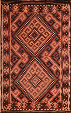 Kilim Red Flat Woven 7'4" X 12'10"  Area Rug 100-110831