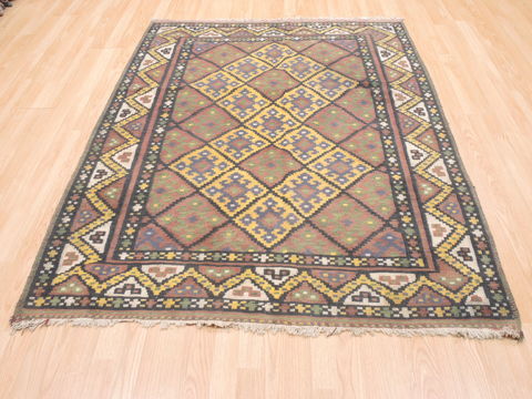 Kilim Blue Flat Woven 411 X 60 Area Rug 100-110833 Image 1