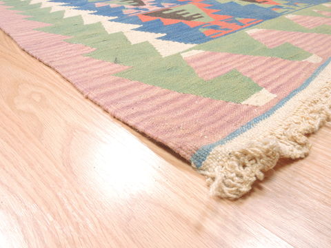Kilim Green Flat Woven 311 X 58 Area Rug 100-110837 Image 3