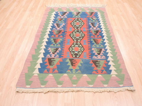 Kilim Green Flat Woven 311 X 58 Area Rug 100-110837 Image 7