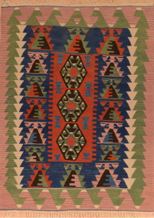 Kilim Green Flat Woven 311 X 58 Area Rug 100-110837 Image 0