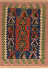 Kilim Green Flat Woven 311 X 58  Area Rug 100-110837 Thumb 0