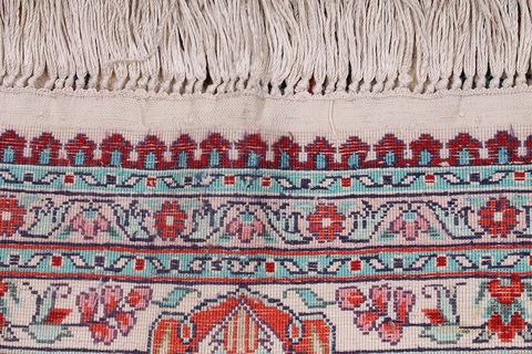 Qum White Hand Knotted 60 X 90 Area Rug 254-110851 Image 2