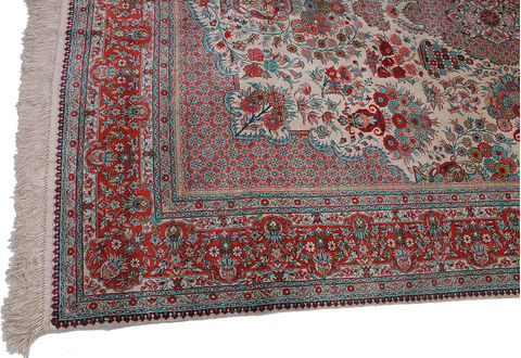 Qum White Hand Knotted 60 X 90 Area Rug 254-110851 Image 4