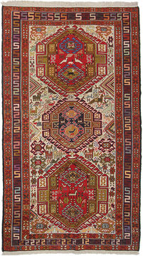 Kilim White Hand Knotted 3'9" X 6'9"  Area Rug 254-110859