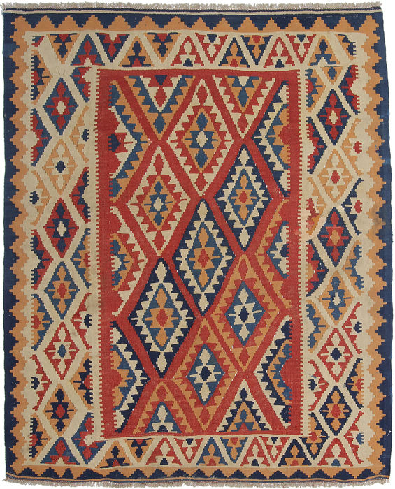 Kilim Beige Hand Knotted 51 X 63  Area Rug 254-110866 Image 0