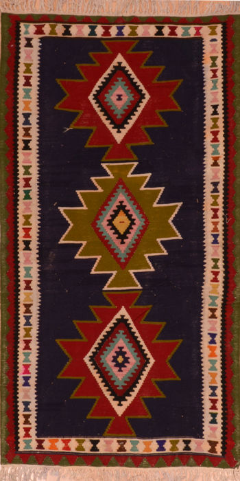 Kilim Red Runner Flat Woven 35 X 67 Area Rug 100-110869 Image 0