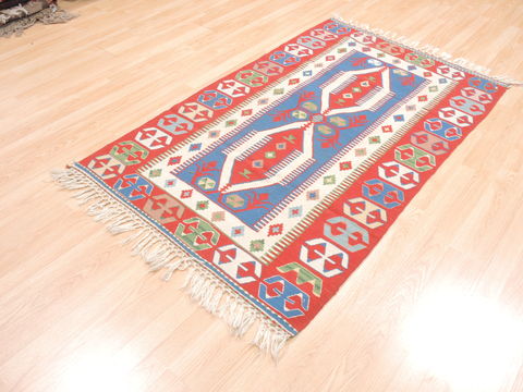 Kilim Red Flat Woven 34 X 59 Area Rug 100-110876 Image 2