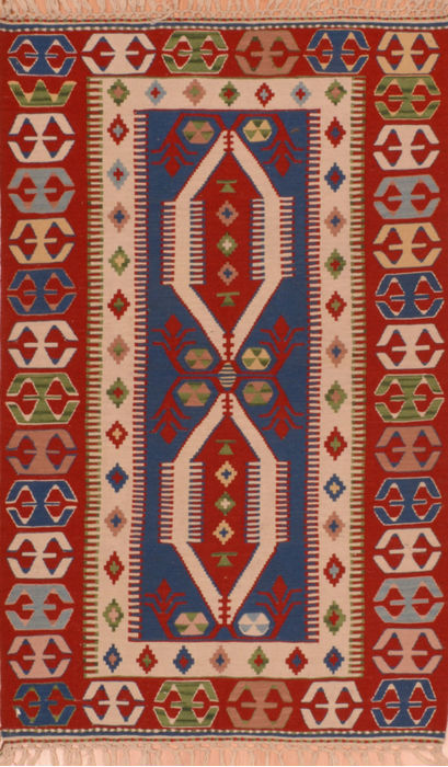 Kilim Red Flat Woven 34 X 59 Area Rug 100-110876 Image 0