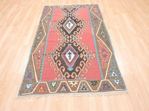 Kilim Brown Flat Woven 37 X 65 Area Rug 100-110886 Image 1