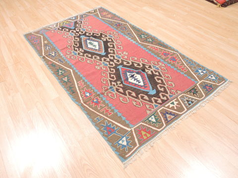 Kilim Brown Flat Woven 37 X 65 Area Rug 100-110886 Image 3