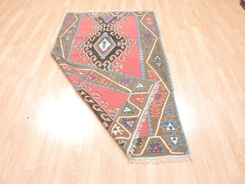 Kilim Brown Flat Woven 37 X 65 Area Rug 100-110886 Image 5
