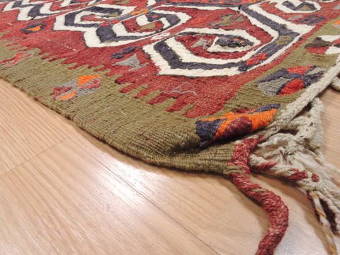 Kilim Green Flat Woven 33 X 52 Area Rug 100-110890 Image 4