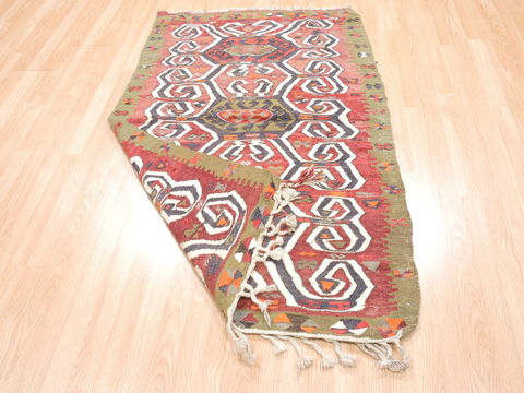 Kilim Green Flat Woven 33 X 52 Area Rug 100-110890 Image 5