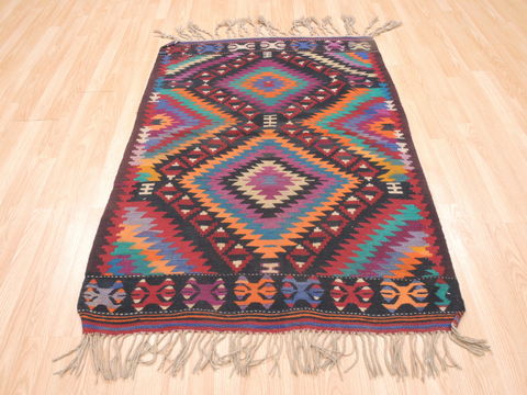 Kilim Red Flat Woven 37 X 52 Area Rug 100-110897 Image 1