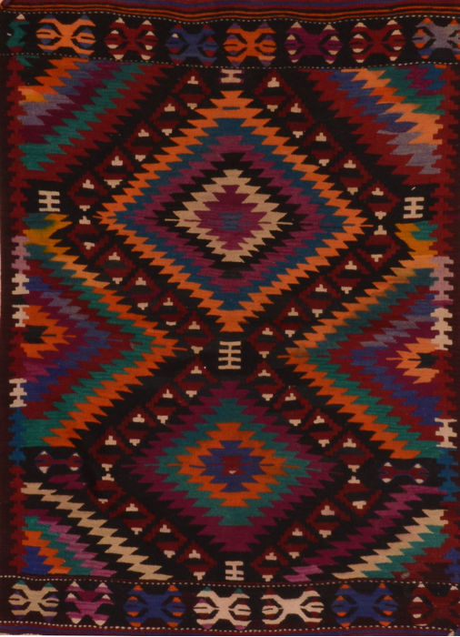 Kilim Red Flat Woven 37 X 52 Area Rug 100-110897 Image 0