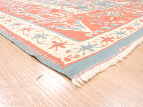 Kilim Beige Flat Woven 63 X 93 Area Rug 100-110903 Image 4