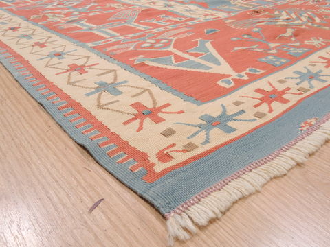 Kilim Beige Flat Woven 63 X 93 Area Rug 100-110903 Image 9
