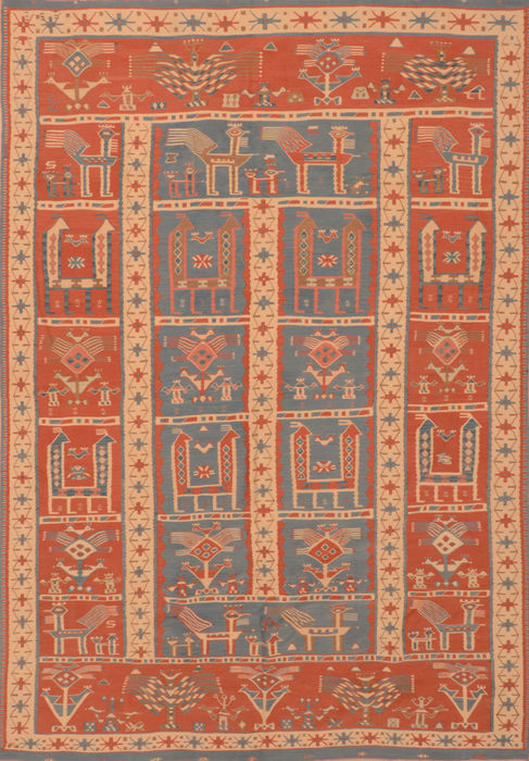 Kilim Beige Flat Woven 63 X 93 Area Rug 100-110903 Image 0