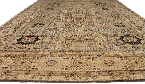 Mamluk Grey Hand Knotted 94 X 122 Area Rug 254-110909 Image 1