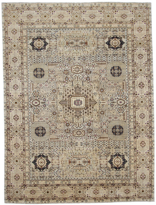 Mamluk Grey Hand Knotted 94 X 122 Area Rug 254-110909 Image 0