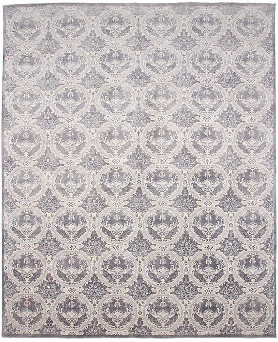 Asian Inspired Grey Hand Knotted 120 X 1410 Area Rug 254-110911 Image 0