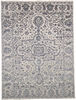 Modern Blue Hand Knotted 92 X 120  Area Rug 254-110912 Thumb 0