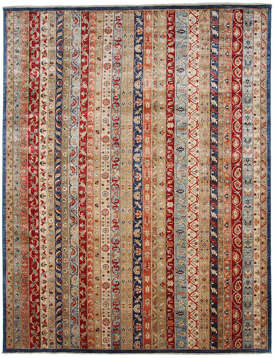 Modern Beige Hand Knotted 92 X 119 Area Rug 254-110915 Image 0