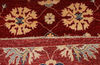 Modern Red Hand Knotted 92 X 119  Area Rug 254-110916 Thumb 1