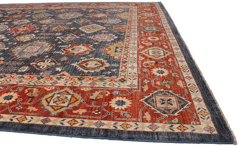 Ziegler Blue Square Hand Knotted 811 X 911 Area Rug 254-110918 Image 2