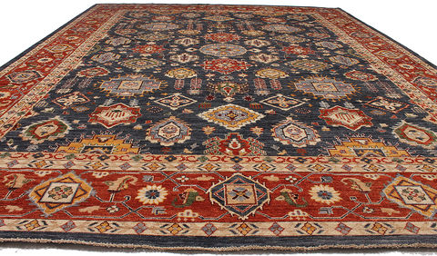Ziegler Blue Square Hand Knotted 811 X 911 Area Rug 254-110918 Image 3