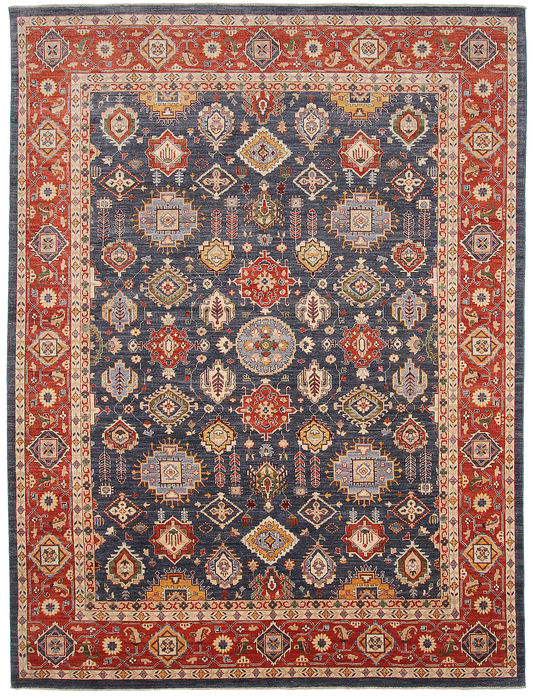 Ziegler Blue Square Hand Knotted 811 X 911 Area Rug 254-110918 Image 0