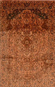 Persian Bakhtiar Beige Rectangle 7x10 ft Wool Carpet 110929