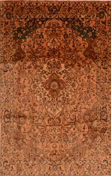 Bakhtiar Beige Hand Knotted 6'8" X 10'4"  Area Rug 100-110929