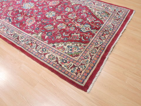 Sarouk Red Runner Hand Knotted 48 X 149 Area Rug 100-110932 Image 4