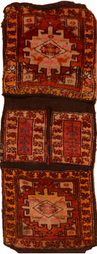 Afghan Khan Mohammadi Red Rectangle 2x4 ft Wool Carpet 110939