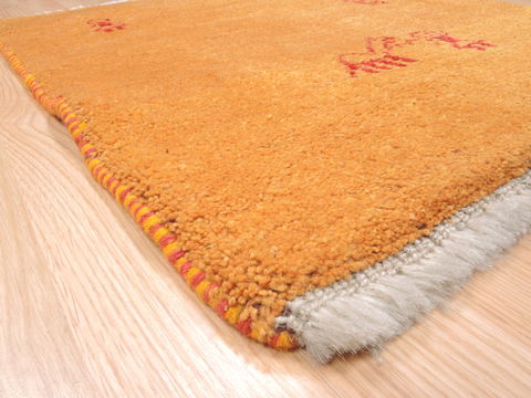 Gabbeh Brown Hand Knotted 21 X 27 Area Rug 253-110952 Image 6