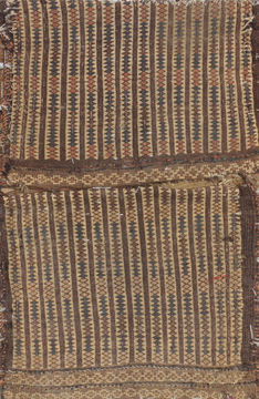 Afghan Baluch Beige Rectangle 2x3 ft Wool Carpet 110965