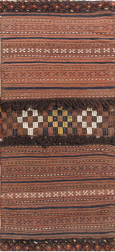 Pakistani Baluch Brown Rectangle 2x4 ft Wool Carpet 110967