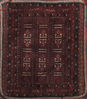 Baluch Red Square Hand Knotted 110 X 22  Area Rug 100-110970 Thumb 0