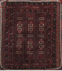 Baluch Red Square Hand Knotted 110 X 22 Area Rug 100-110970 Thumb 0